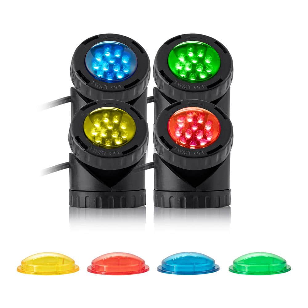 White Submersible LED Landscape Light with Photocell & Transformer
