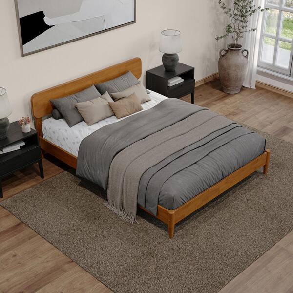 AFI Florence Light Toffee Natural Bronze Solid Wood Frame Queen