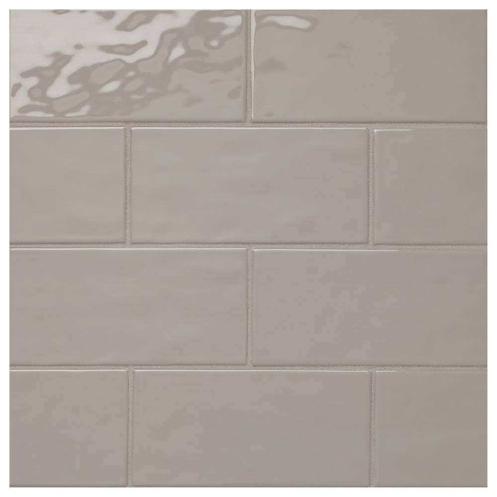 Marazzi LuxeCraft Gray 4 in. x 8 in. Glazed Ceramic Subway Wall Tile