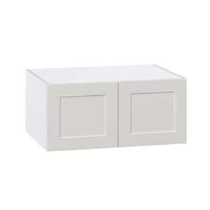 33 in. W x 24 in. D x 15 in. H Littleton Painted Gray Shaker Assembled Deep Wall Bridge Kitchen Cabinet