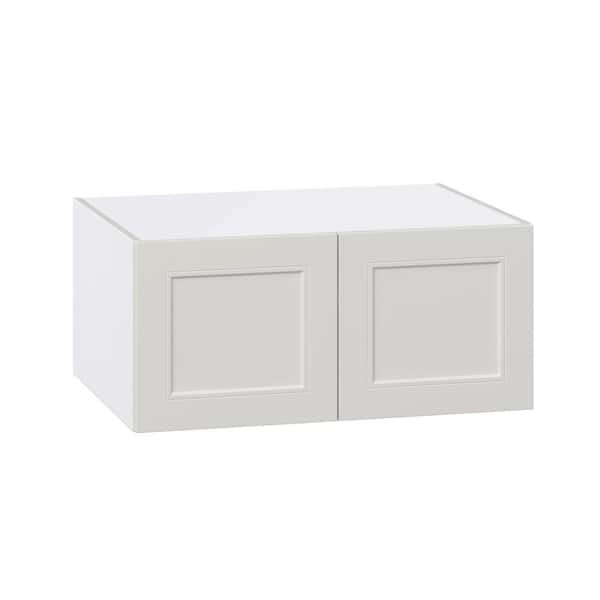 Galveston 33 in. W x 24 in. D x 15 in. H Assembled Shaker Wall Bridge Kitchen Cabinet in Light Grey