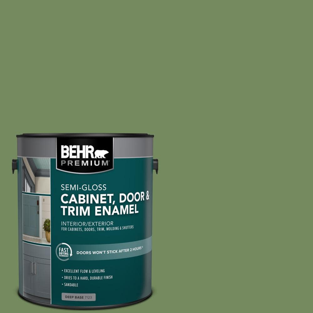 1 gal. #M380-6 Fern Canopy Semi-Gloss Enamel Interior/Exterior Cabinet, Door & Trim Paint price history on PriceWatchPro