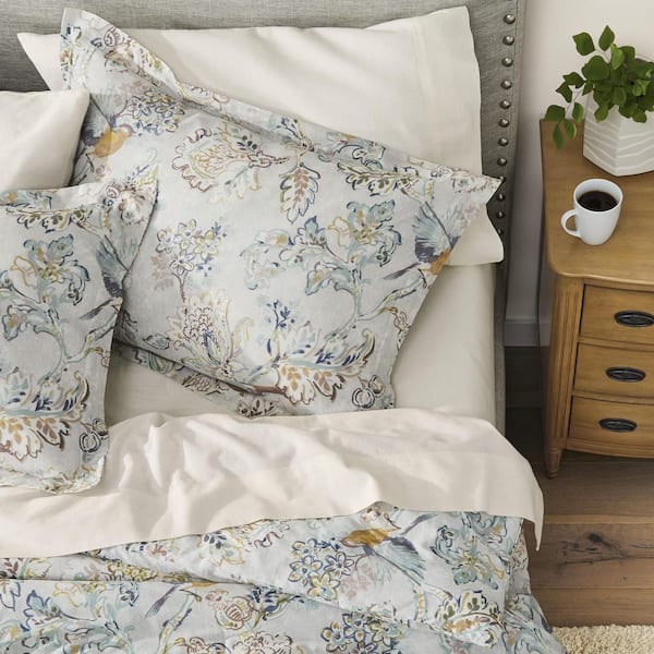 Home Decorators Collection Cotton Linen Ivory 4-Piece King Sheet