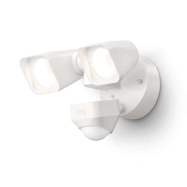 Ring Floodlight Wired - Outdoor Smart Lighting with Adjustable Motion Detection, Integrated LEDs, 2000 Lumens, White