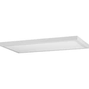 Everlume 1-Light Satin White Modern LED Linear Panel Light Flush Mount