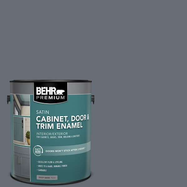 BEHR PREMIUM 1 gal. #PPU26-22 Summer Storm Satin Enamel Interior/Exterior Cabinet, Door & Trim Paint