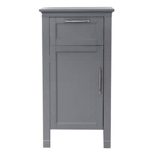 17.82 in. W x 17.82 in. D x 30.32 in. H Grey Single Door Floor Linen Cabinet