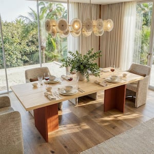 Homsee Modern Black Engineered Wood 84 in. 4-Leg Base Dining Table