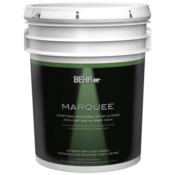 BEHR MARQUEE 5 gal. Deep Base Semi-Gloss Enamel Exterior Paint and ...