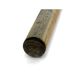 Pressure Treated Round Poles-Posts (Common: 4 in. x 8 ft.; Actual: 3.5 in. x 96 in.)