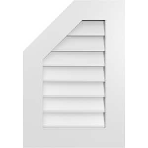 18 in. x 26 in. Octagonal Surface Mount PVC Gable Vent: Decorative with Standard Frame