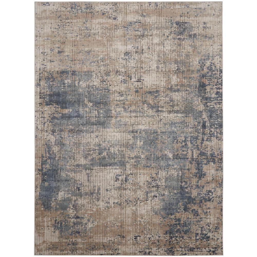 Concerto Blue/Beige 7 ft. x 10 ft. Abstract Modern Area Rug price history on PriceWatchPro