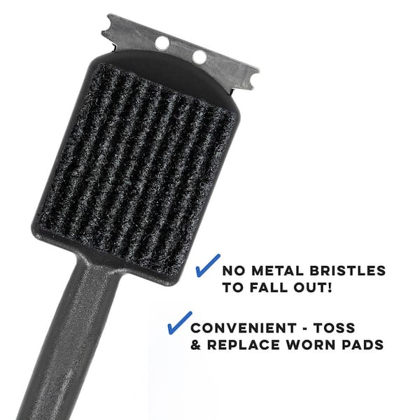 Mr. Bar-B-Q Plastic 18-in Grill Brush and Scouring Pad in the Grill Brushes  & Cleaning Blocks department at