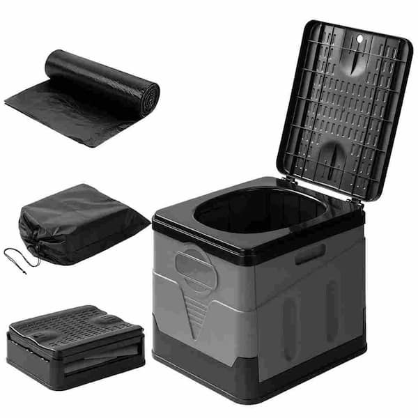 Non-Electric Portable Foldable Waterless Toilet with Carry Bag for Camping and Travel