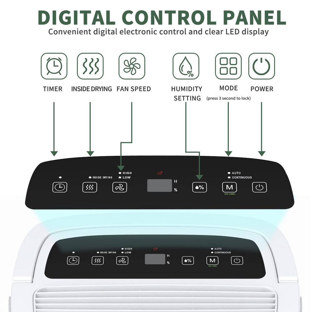 Shinco 6000 Sq. Ft. White Energy Star Dehumidifier with Touch Control