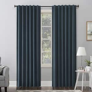 Amherst Velvet Noise Reducing Thermal Teal Polyester 50 in. W x 96 in. L Blackout Curtain Double Panel