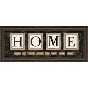 18 in. x 42 in. "Home" by Anne Lapoint Framed Printed Wall Art