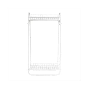 White Metal Clothes Rack 32.9 in. W x 65 in. H
