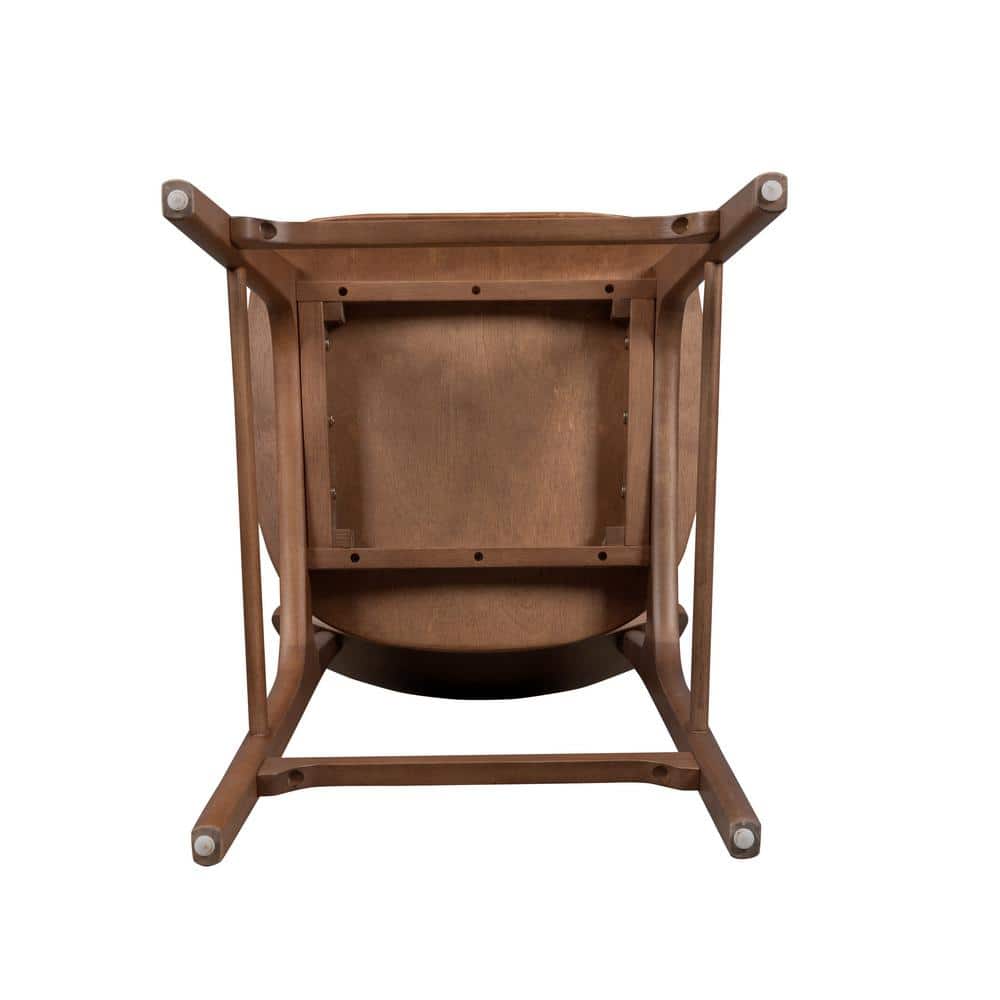 Solvang Mid-Century Modern Brown Ale Wood Bar Stool