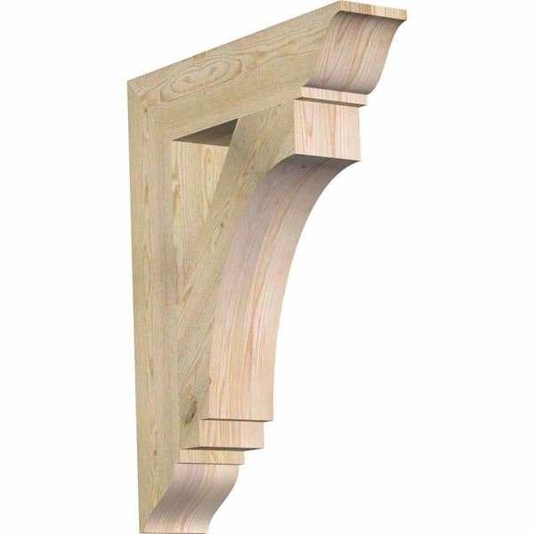 Ekena Millwork 6 in. x 36 in. x 28 in. Douglas Fir Imperial Traditional Rough Sawn Bracket