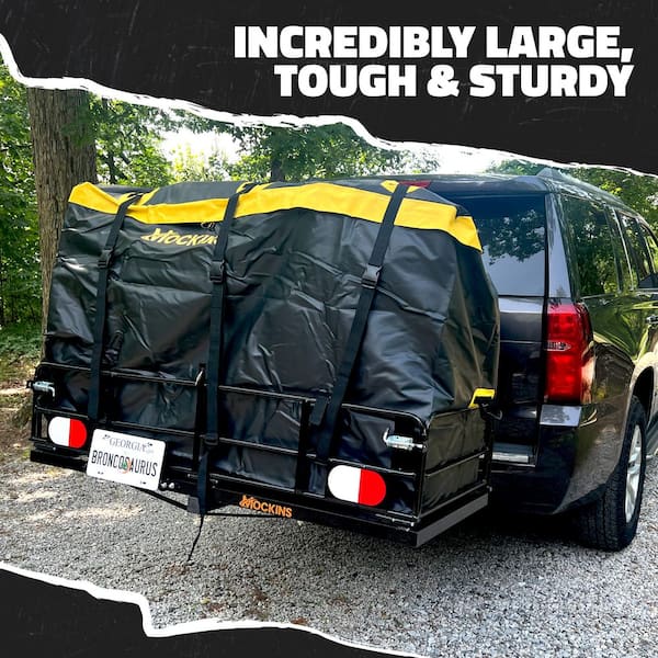 30 cu. ft. Waterproof Cargo Carrier Bag 60 in. x 24 in. x 36 in. Cargo Hitch Bag with Lock Straps and Carry Bag, Yellow