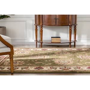 Timeless Abbasi Green 7 ft. x 9 ft. Traditional Classical Area Rug