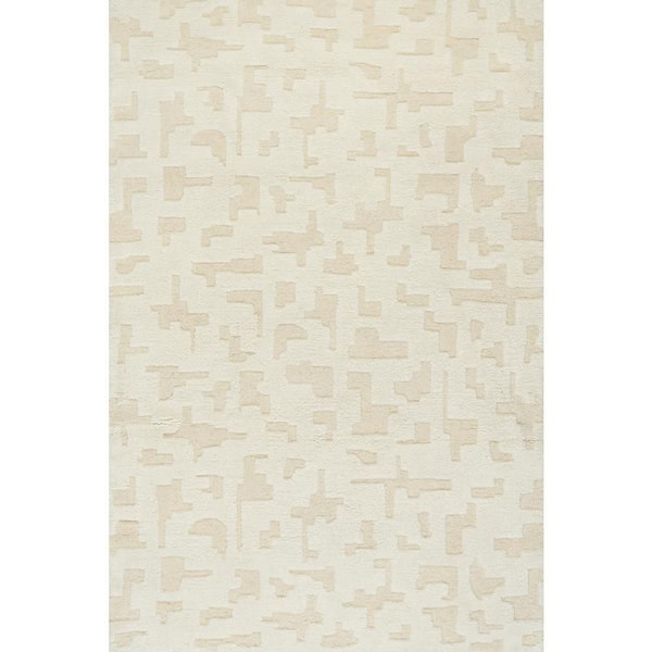 Alora Hand Knotted Wool Natural 8 ft. x 10 ft. Indoor Area Rug