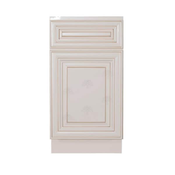 LIFEART CABINETRY Princeton Assembled 18 in. x 34.5 in. x 24 in. Base Wasket Cabinet in Off-White