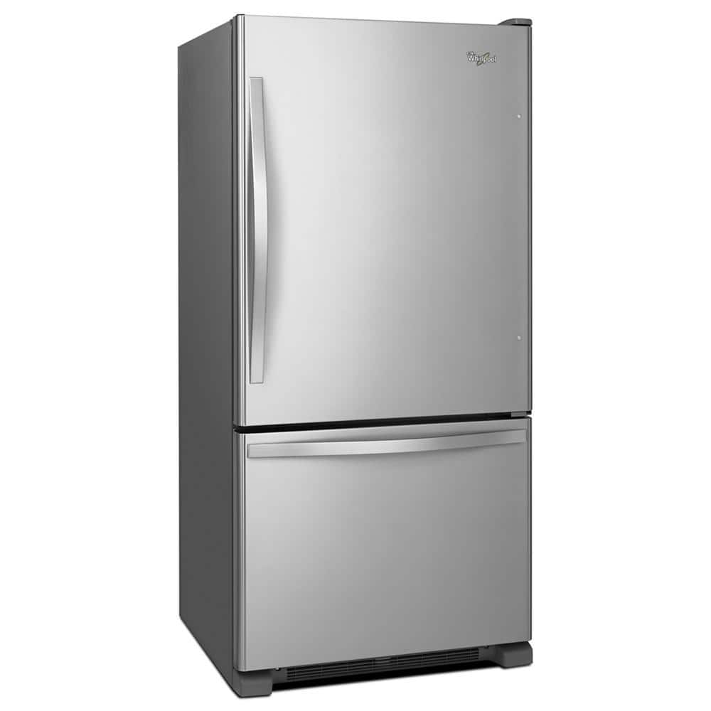 Stainless Steel Bottom-Freezer Refrigerator with Ice Maker