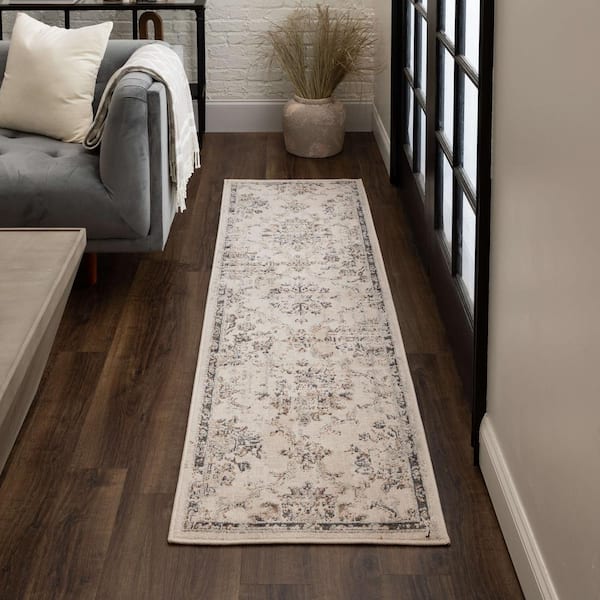 Viola Tan 2 ft. 1 in. x 5 ft. Traditional Ornamental Khotan Runner Rug