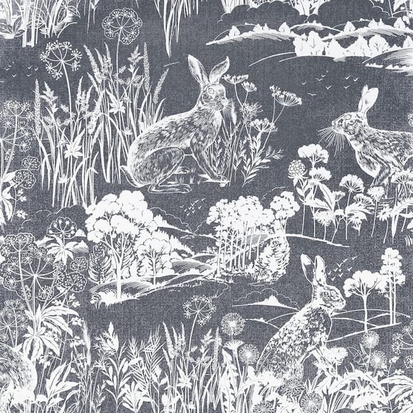 Meadow Hare Paste the Paper Wallpaper