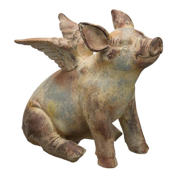 Regal 11 in. Flying Pig Statue