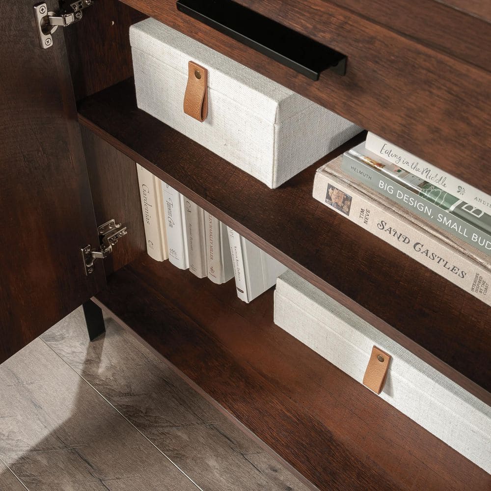 Barrel Oak 2-Door Office Credenza with Adjustable Shelving