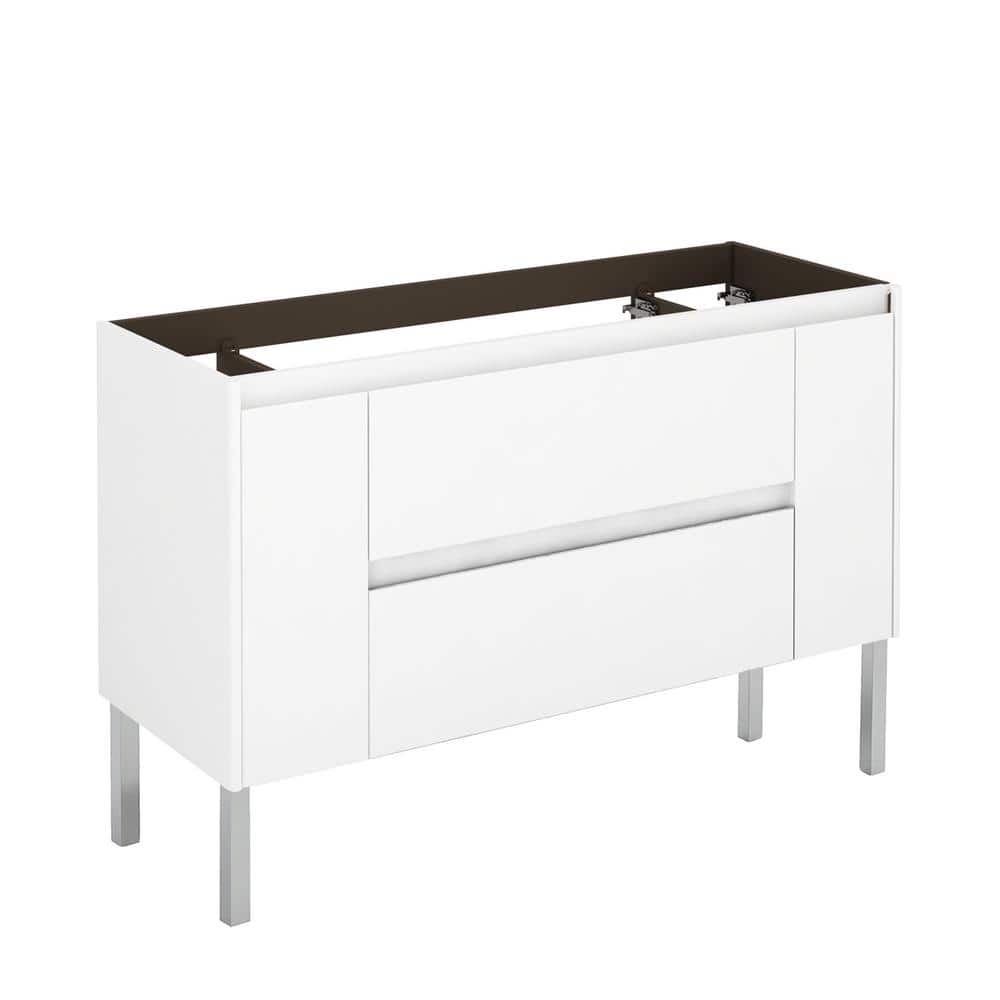 Ambra 47'' Gloss White MDF Single Bathroom Vanity Base