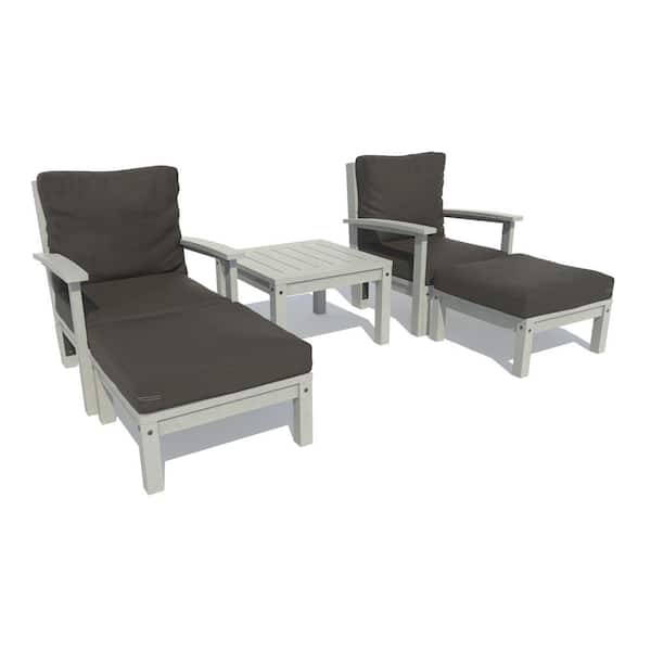 Highwood Bespoke Deep Seating 5-Piece Chaise Set with Side Tableand with Cushions