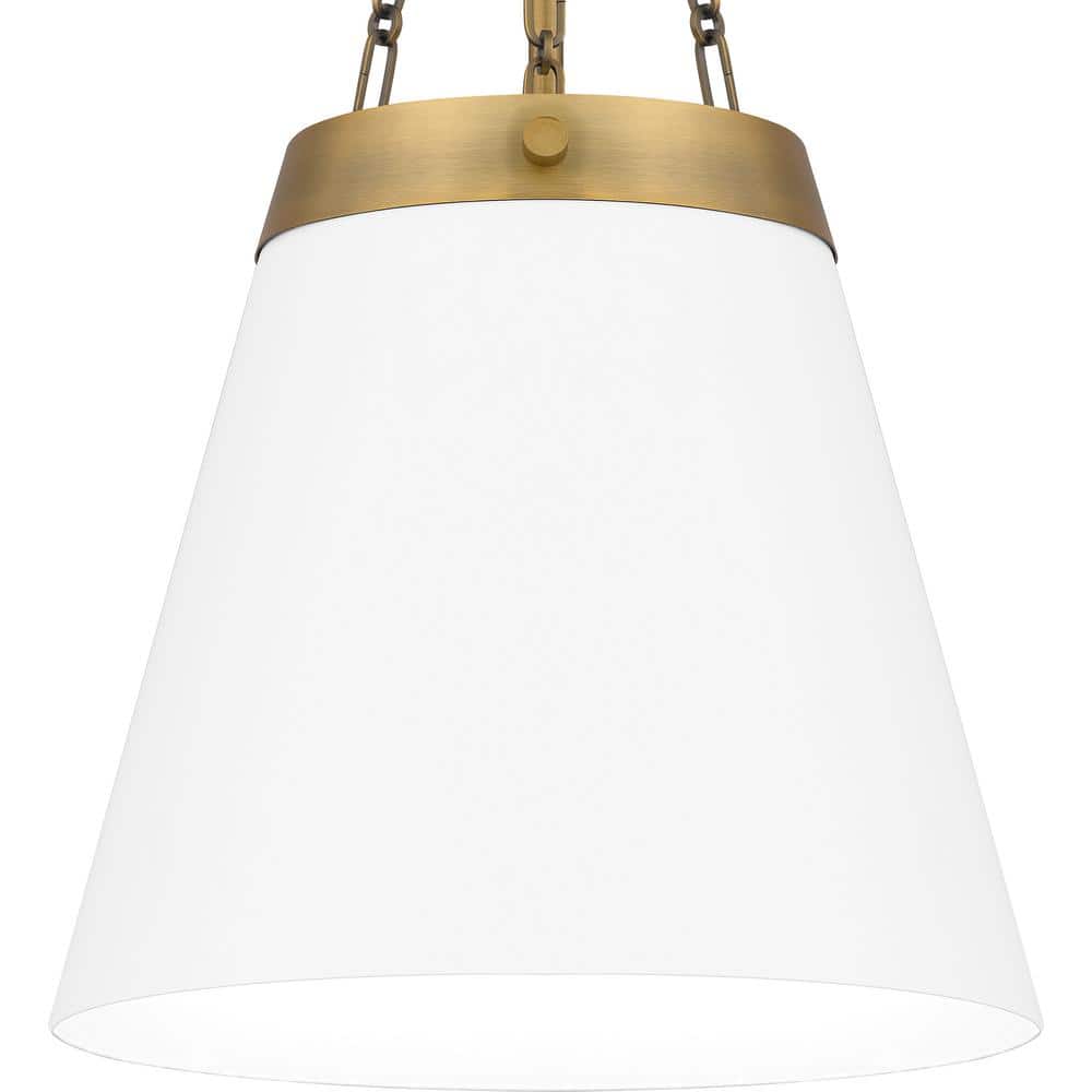 Alwyn Mini Aged Brass and Glass Pendant Light