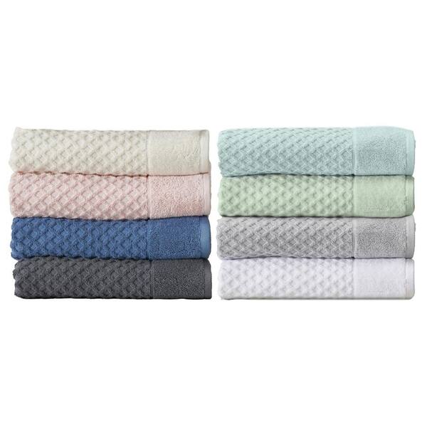 Diamond Jacquard Towels, Bath Towel - 2 Pack, Dusk (Grey Blue)