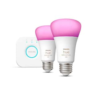 75-Watt Equivalent A19 Smart LED Color Changing Light Bulb with Bluetooth (2-Pack)