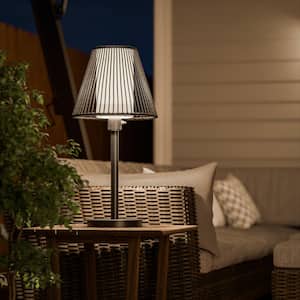 Aspenwood 27. 5 in. Black Outdoor/Indoor Table Lamp