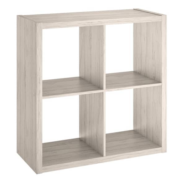 ClosetMaid 30 in. H x 29.84 in. W x 13.50 in. D Bleached Walnut Wood Large 4-Cube Organizer