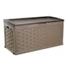 Starplast 88 Gallon Plastic Deck Box, Mocha/Brown 56811 - The Home Depot