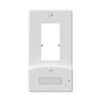 Classic Decor 1-Gang Decor Plastic Power Failure Wall Plate with Nightlight and Battery Backup