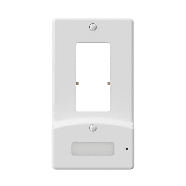 LUMICOVER Classic Decor 1-Gang Decor Plastic Power Failure Wall Plate with Nightlight and Battery Backup
