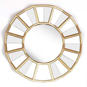 24 in. H x 24 in. W Medium Round Gold Framed Decorative Wall Mirror