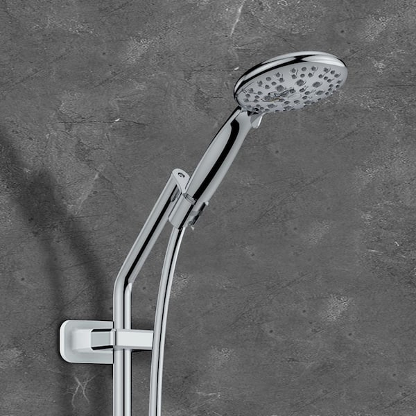 6-Spray Wall Mount Handheld Shower Head 1.8 GPM in Chrome D01-SS28