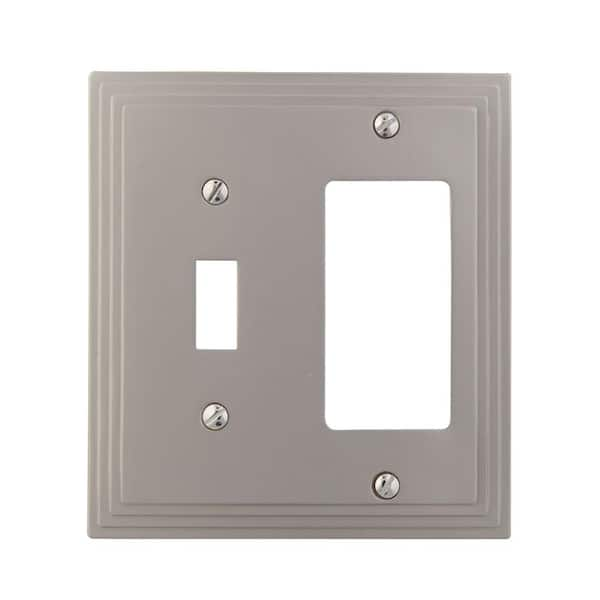 AMERELLE Steps 2-Gang 1-Toggle/1-Decorator/Rocker Wall Plate (1-Pack)