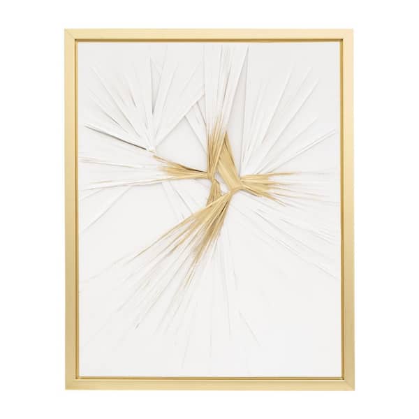 Liv & Skye Gold Framed Abstract Twist Canvas Art Print 59 in. x 47 in.