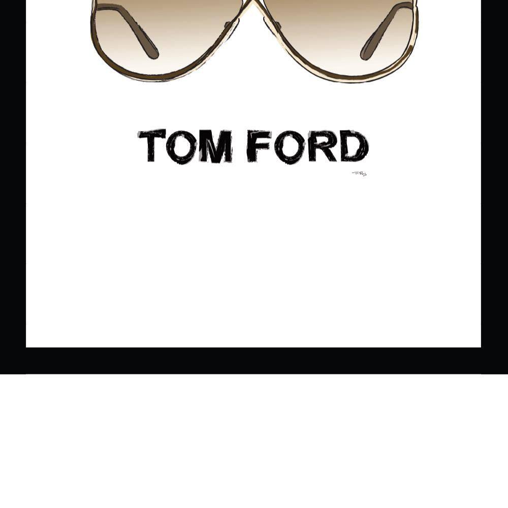 Tom Ford Designer Sunglasses Black Framed Abstract Print