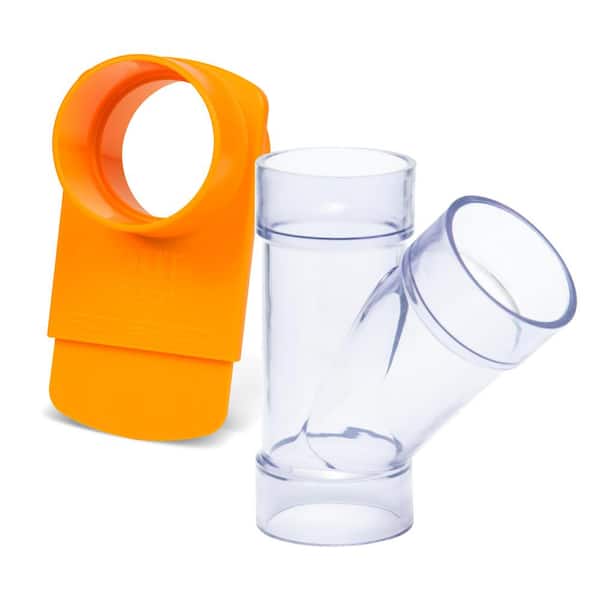 2-1/2 in. ID Y-Fitting for Dust Collection Pipes and Adapters with 2-1/2 in. Blast Gate for Dust Collection Systems