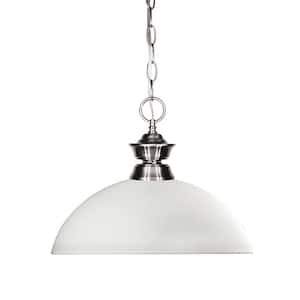 1-Light Brushed Nickel Billiard Light